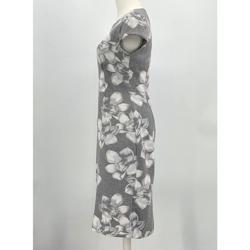 Vintage Betsey Johnson Floral Sheath Dress Women’s 2 Gray White Lined Y2K - Picture 2 of 13
